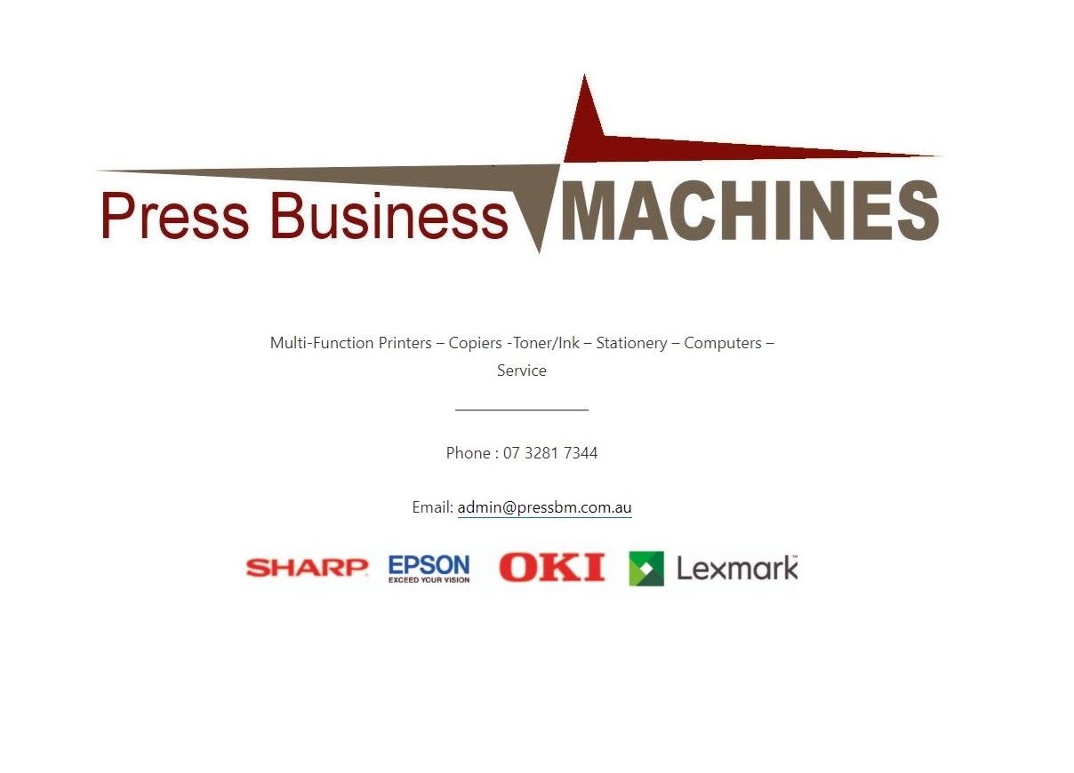 Press Business Machines 3281 7344 Printers- Toner/Ink - Stationery - Copiers - Computers - Service